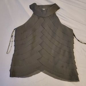 Black high neck tank top